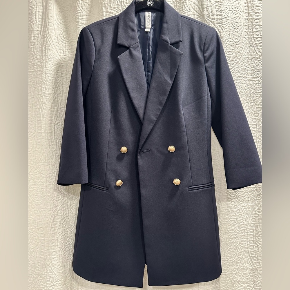 Navy longline blazer from Nordstrom